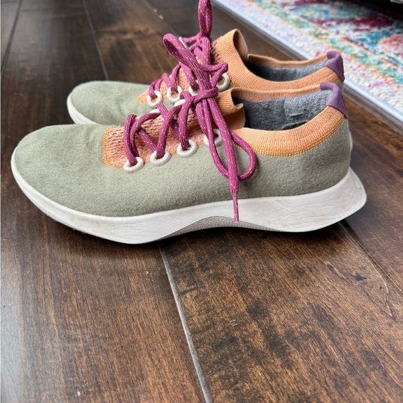 Allbirds Wool Dasher Mizzle Womens Size 9.5 Running Shoes Green Orange Sneaker - Picture 7 of 7
